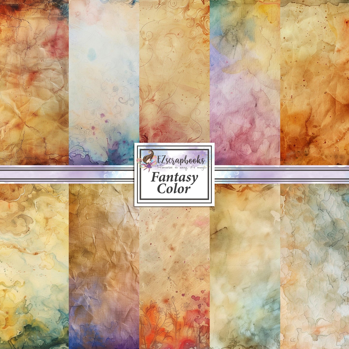 Fantasy Color - 12X12 Scrapbook Paper Pack - 8963