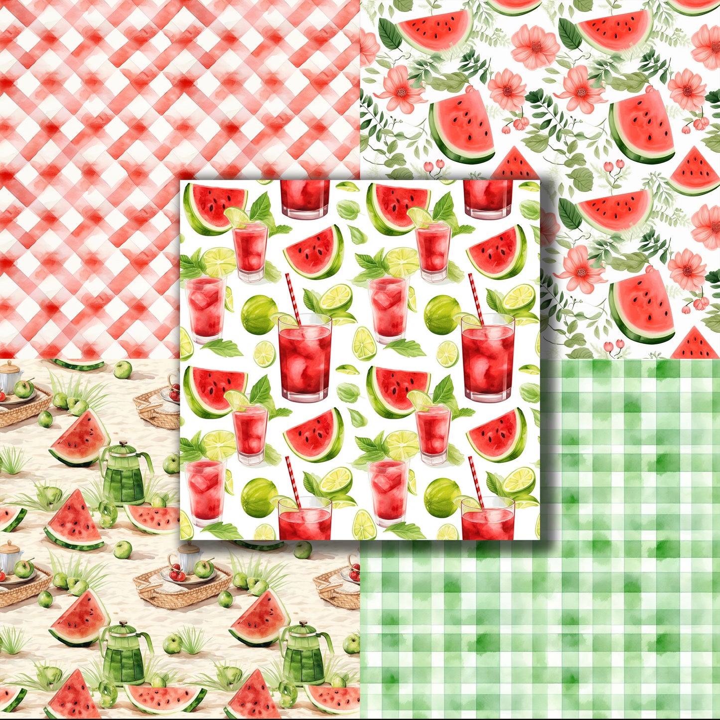 Watermelon Summer - 12X12 Scrapbook Paper Pack - 8967