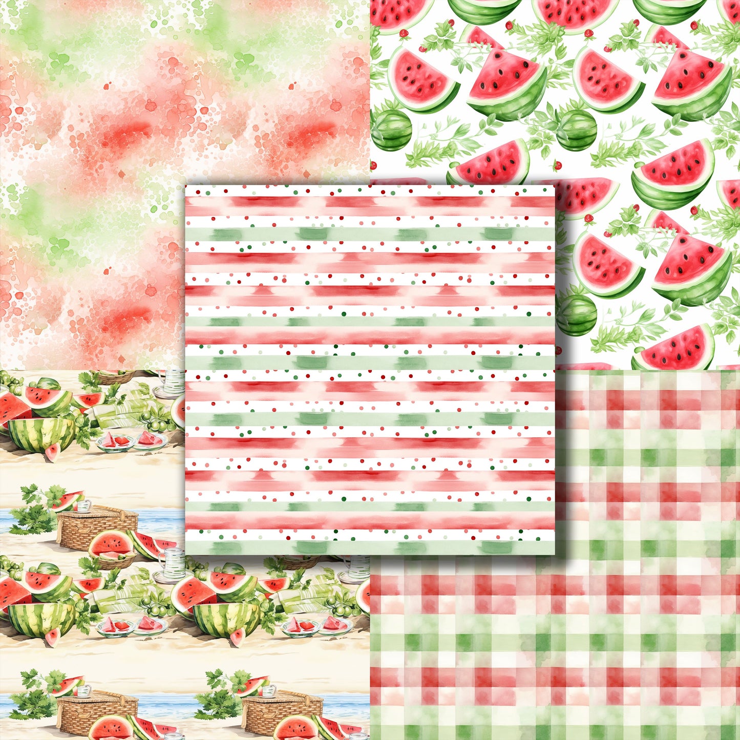 Watermelon Summer - 12X12 Scrapbook Paper Pack - 8967