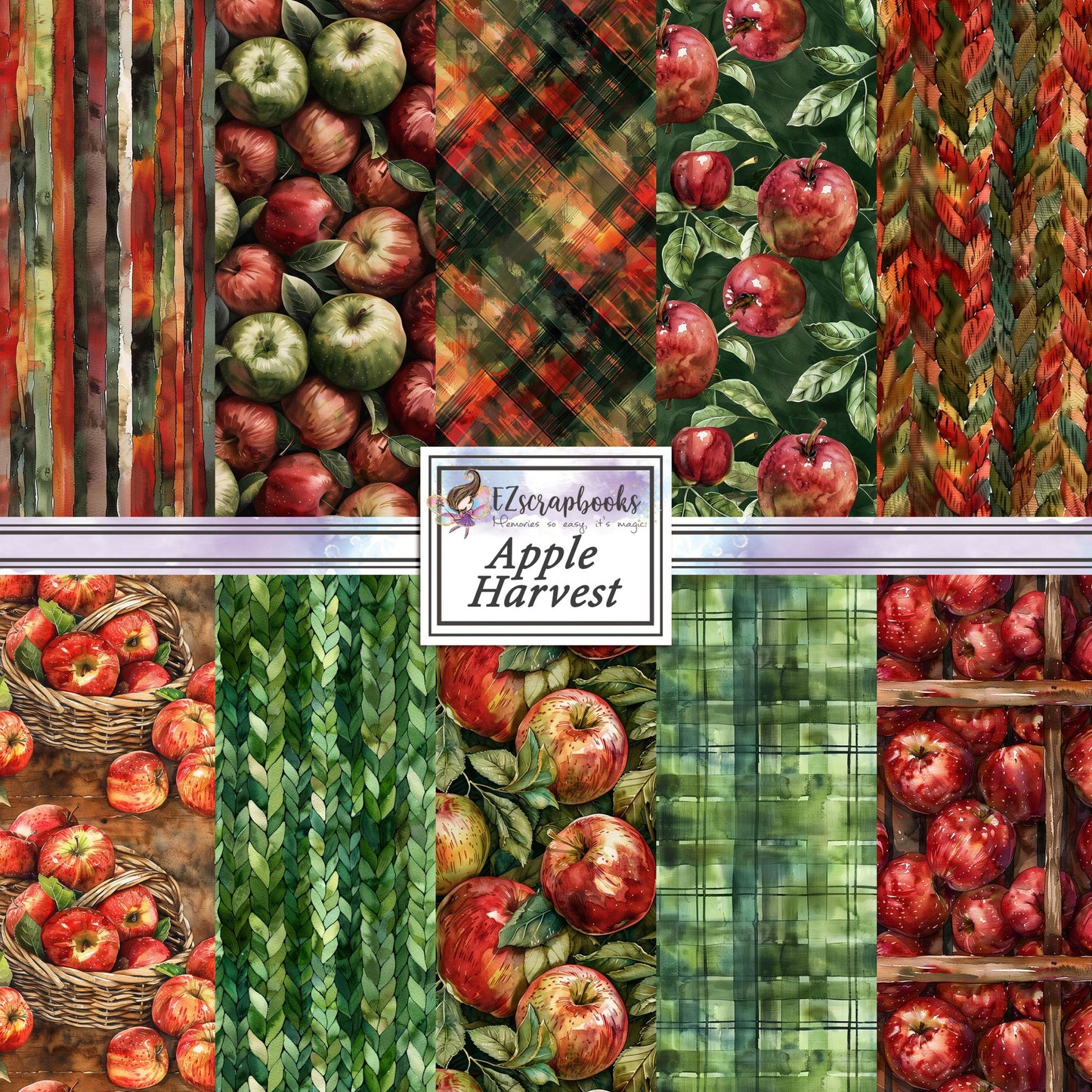 Apple Harvest - 12X12 Scrapbook Paper Pack - 8970