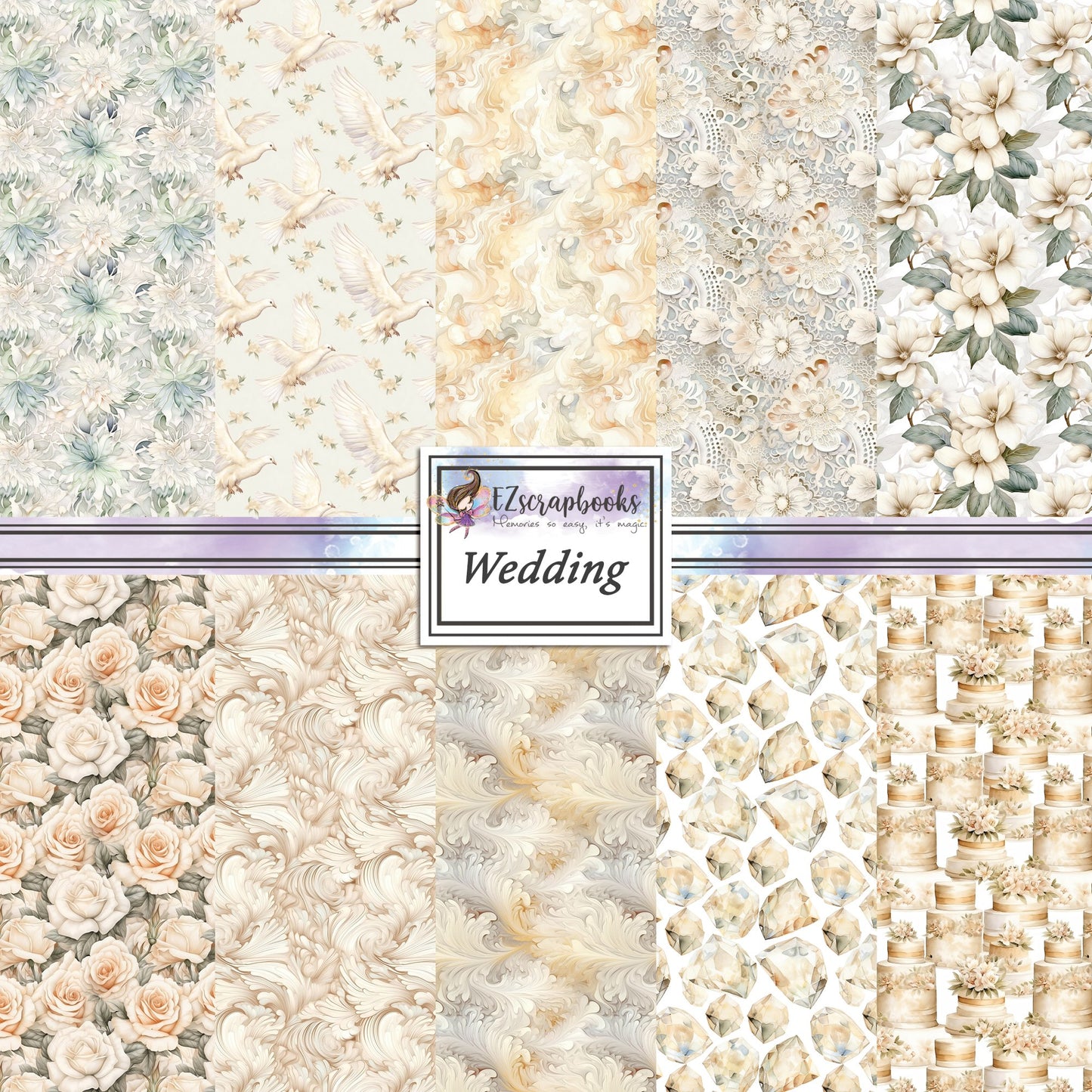 Wedding - 12X12 Scrapbook Paper Pack - 8972