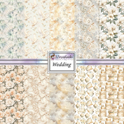 Wedding - 12X12 Scrapbook Paper Pack - 8972