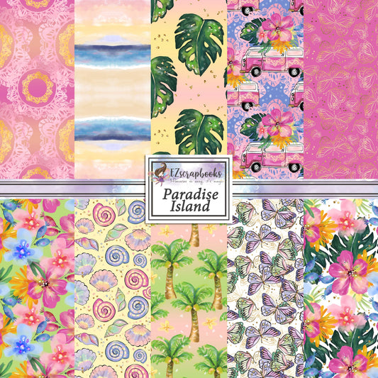 Paradise Island - 12X12 Scrapbook Paper Pack - 8973