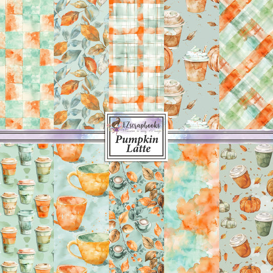 Pumpkin Latte - 12X12 Scrapbook Paper Pack - 8990