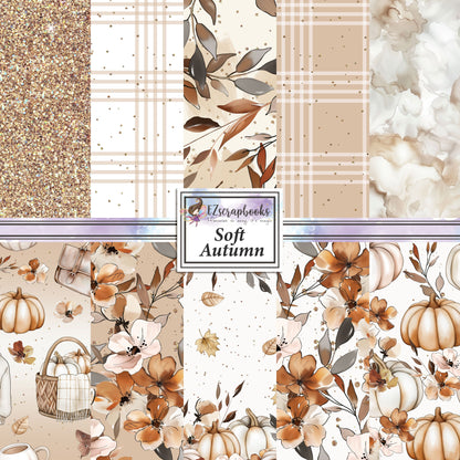 Soft Autumn - 12X12 Scrapbook Paper Pack - 8995