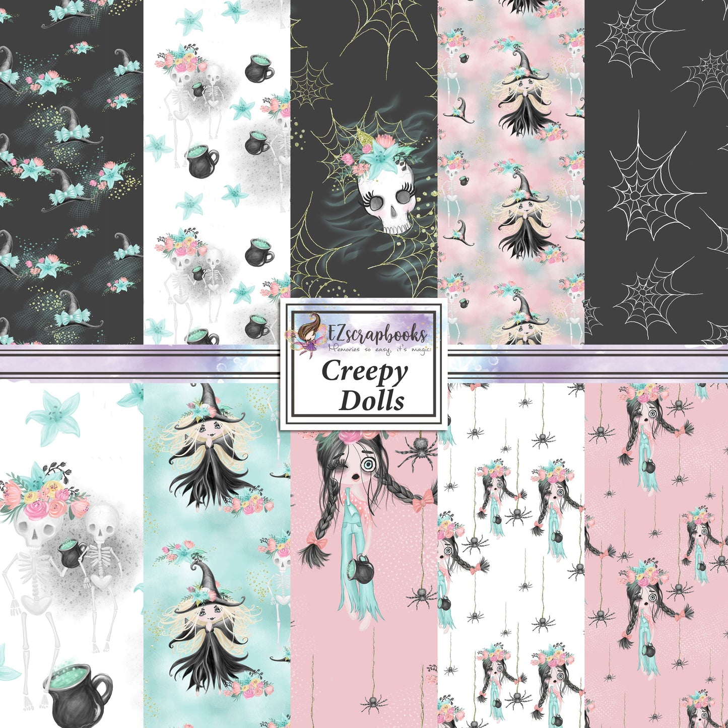 Creepy Dolls - 12X12 Paper Pack - 8997