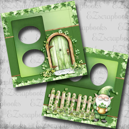 Lucky Cottage Gnome - EZ Digital Scrapbook Pages - INSTANT DOWNLOAD