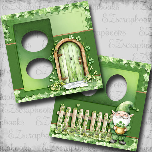 Lucky Cottage Gnome - EZ Digital Scrapbook Pages - INSTANT DOWNLOAD