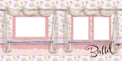 Ballet Curtains - EZ Digital Scrapbook Pages - INSTANT DOWNLOAD