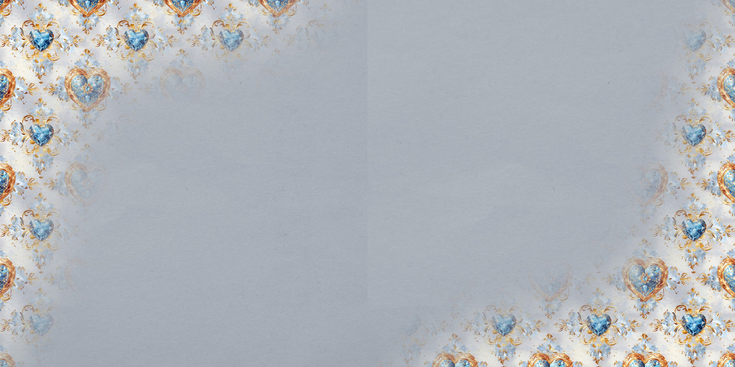 Blue Princess NPM - Set of 5 Double Page Scrapbook Layouts - 25-1016