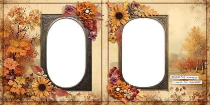 Beautiful Moments  - EZ Digital Scrapbook Quick Page Layout - INSTANT DOWNLOAD