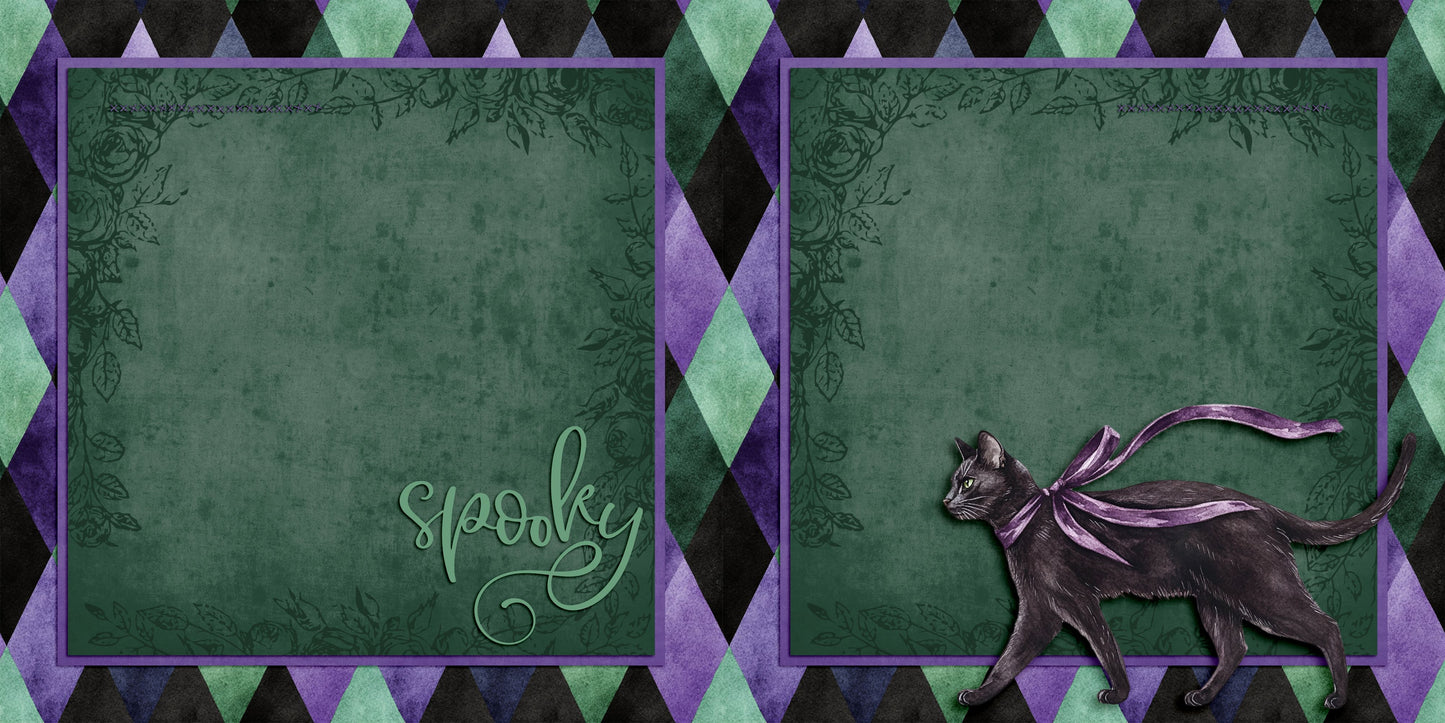 Twilight Spooky Kitty NPM - Scrapbook Layout - 25-827