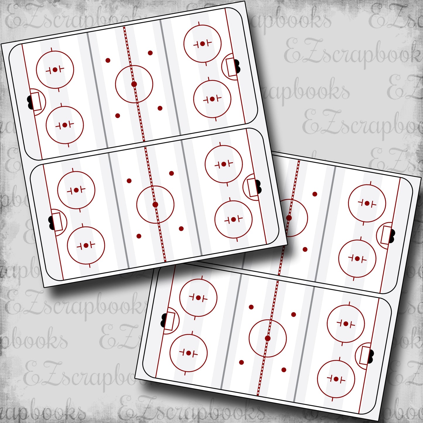 Hockey Rink - Scrapbook Papers - 25-582