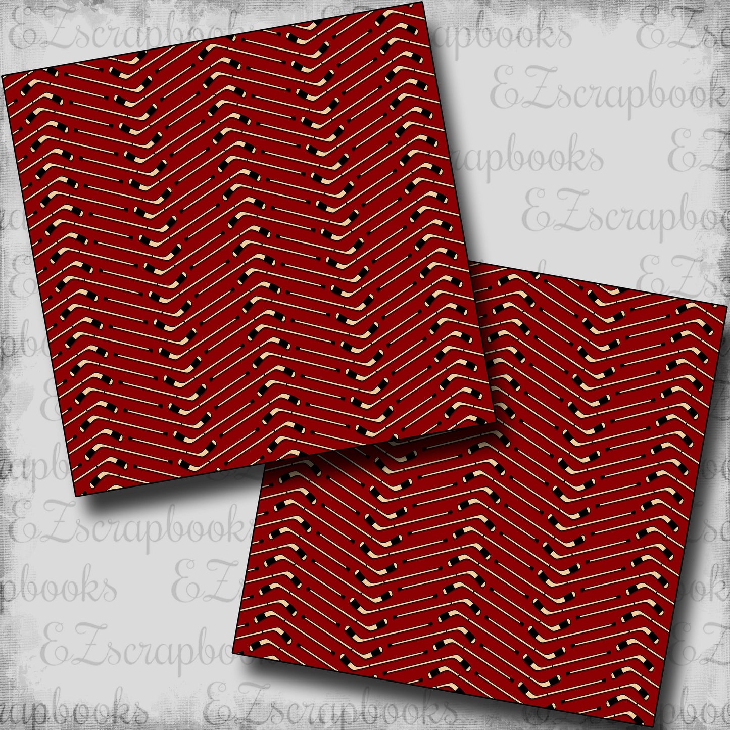 Hockey Sticks - Scrapbook Papers - 25-583