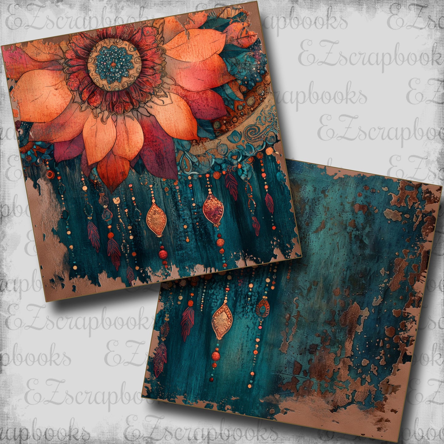 Boho Summer Dream NPM - Scrapbook Layout - 25-439