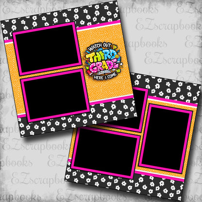 Third Grade Girl - Scrapbook Layout - 25-692