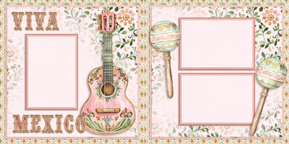 Viva Mexico - Set of 5 Double Page Scrapbook Layouts - 25-1046