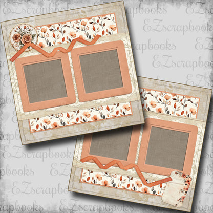 Amber Roses - Scrapbook Layout - 25-530