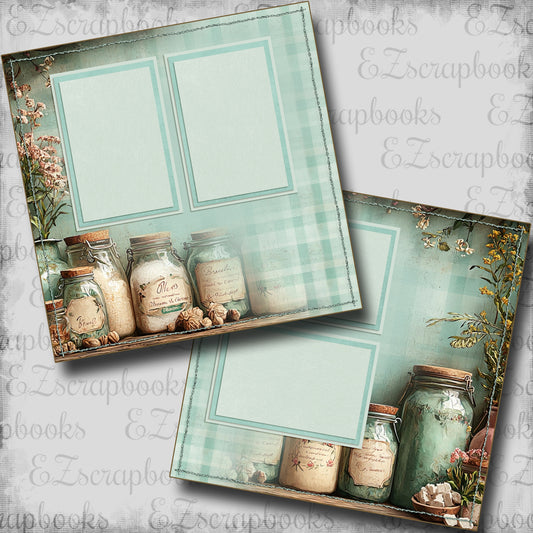 Ingredient Jars - Scrapbook Layout - 25-800