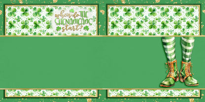 St Patrick's Day EZ Background Pages -  Digital Bundle - 10 Digital Scrapbook Pages - INSTANT DOWNLOAD