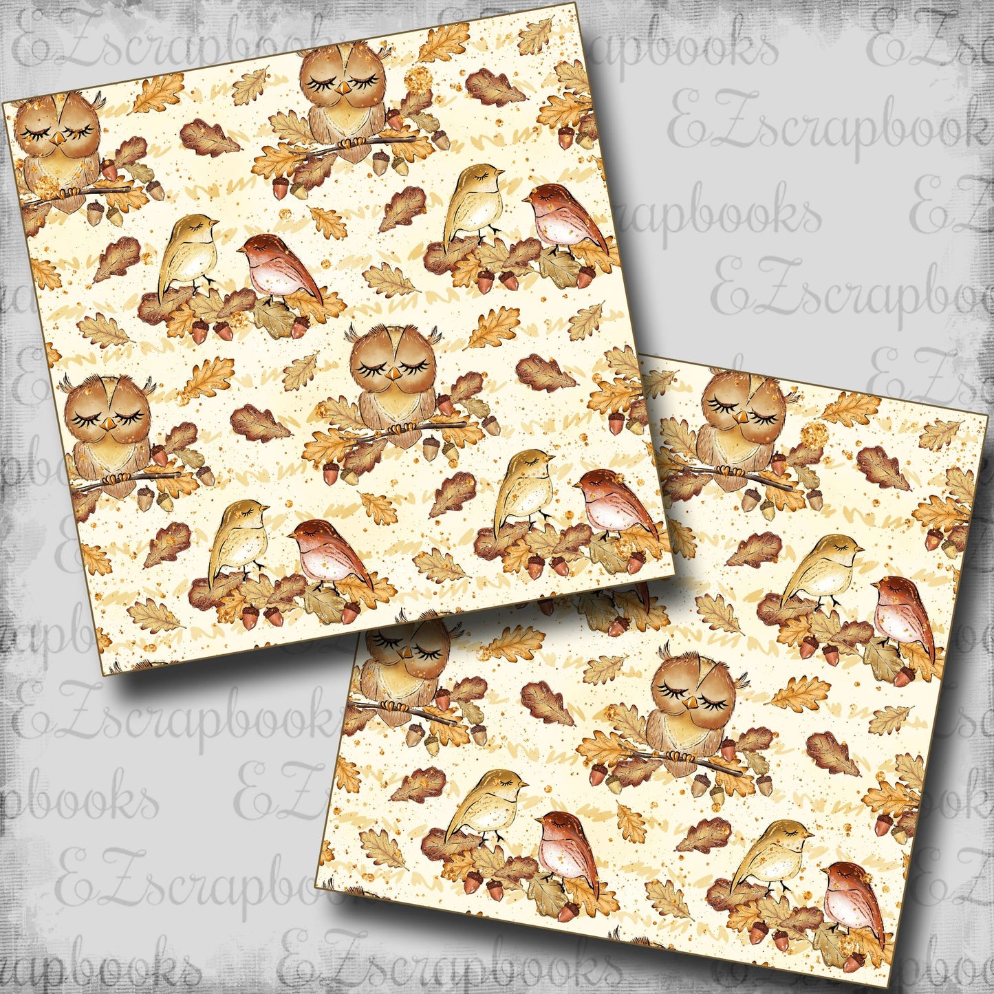 Autumn Owl Birds - Papers - 23-302