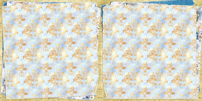 Blue Princess NPM - Set of 5 Double Page Scrapbook Layouts - 25-1016