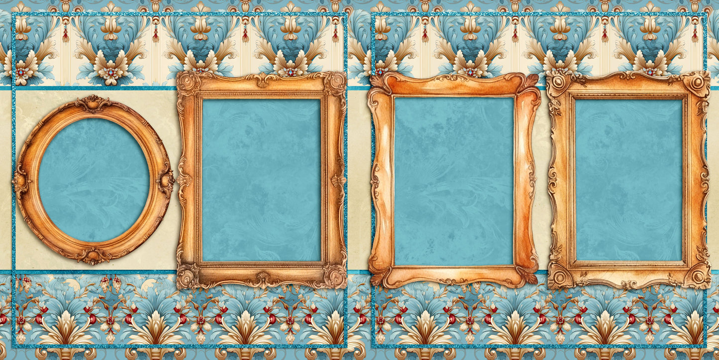 Rococo Palace - Set of 5 Double Page Layouts - 1778