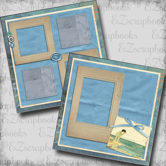 Beachy Vintage - Scrapbook Layout - 24-682