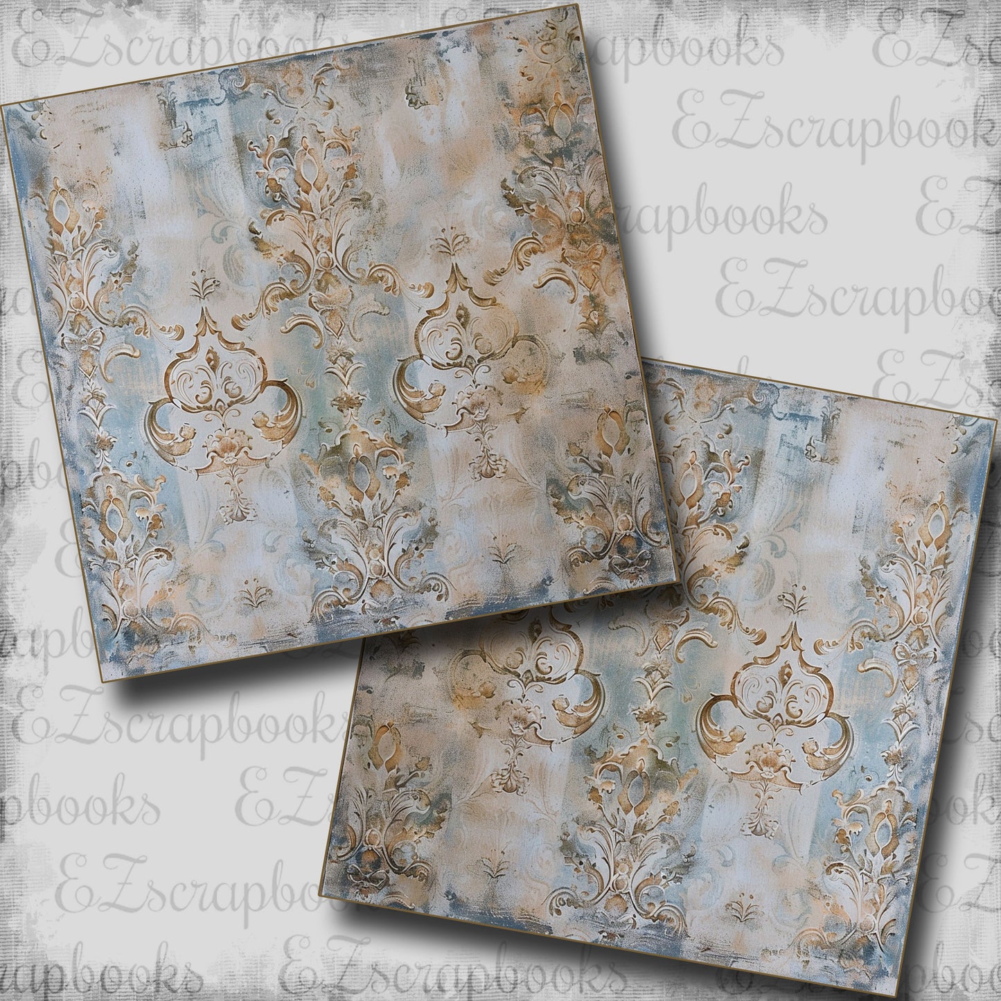 Damask Textures Stripes NPM - Scrapbook Layout - 24-804