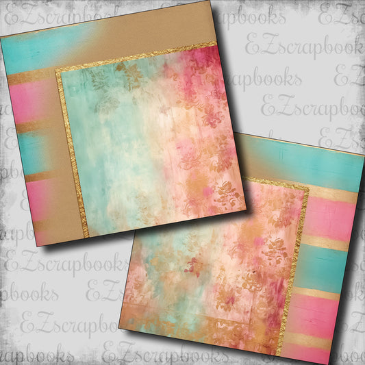 Pink Teal Gold Stripes NPM - 24-398