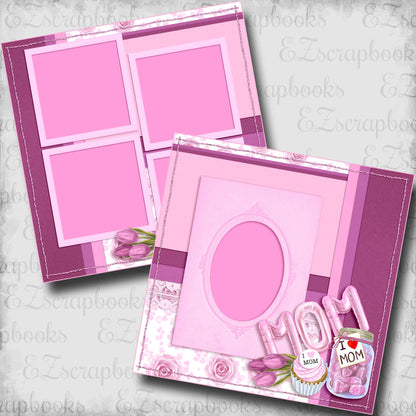 Balloon Mom Cluster - Scrapbook Layout - 25-496