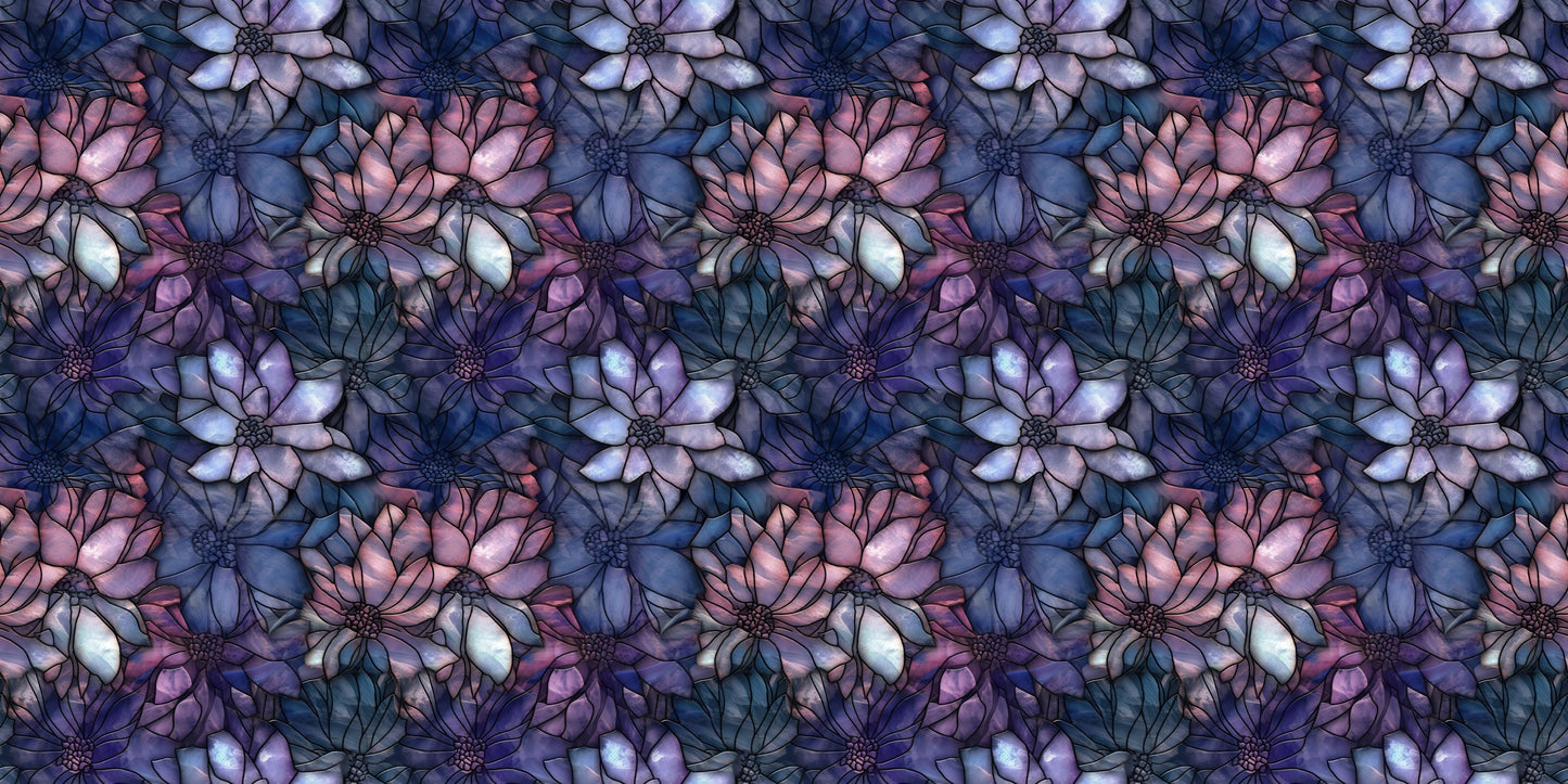 Dark Floral Mosaic Purple NPM - 6884