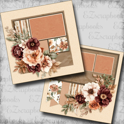 Spelling Autumn Flowers - Scrapbook Layout - 25-732