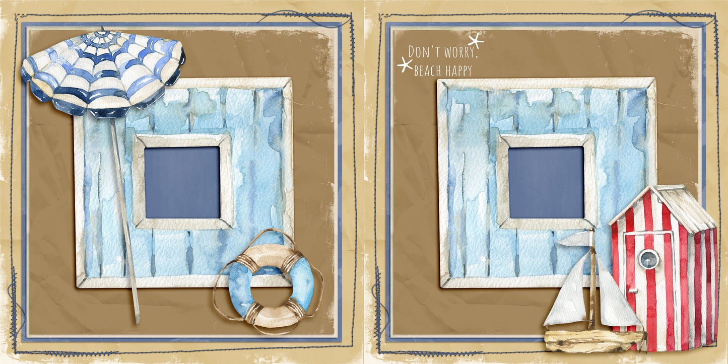 Beach Happy - Scrapbook Layout - 25-660