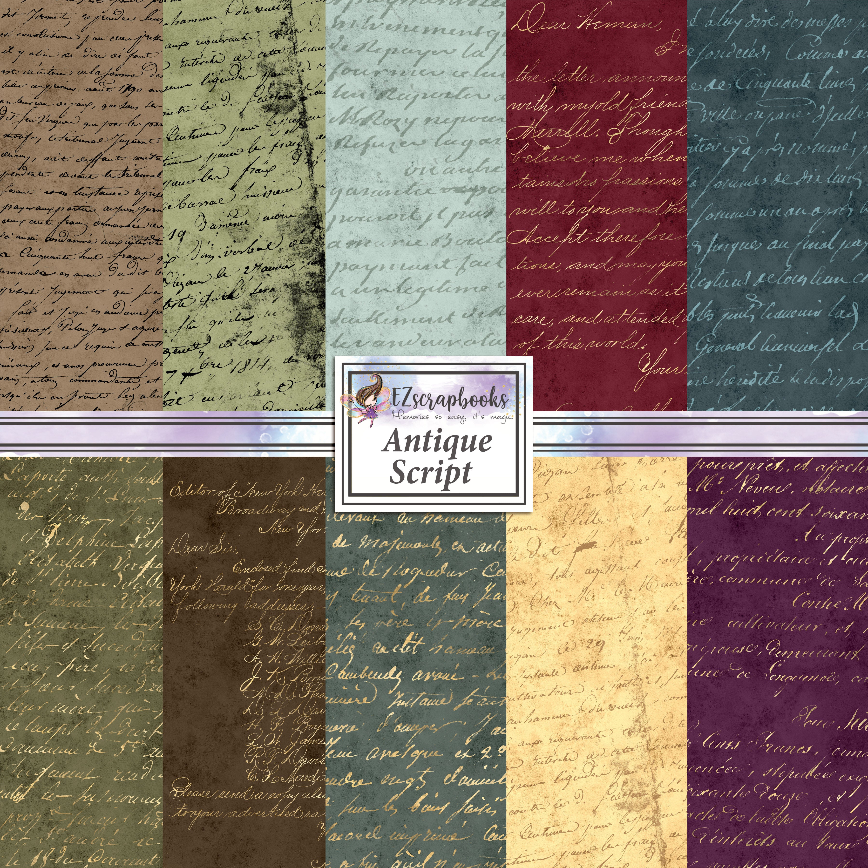 Scribe Paper Script Antique Script - Paper Pack - 8422 – EZscrapbooks
