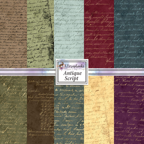 Antique Script - Paper Pack - 8422 – EZscrapbooks