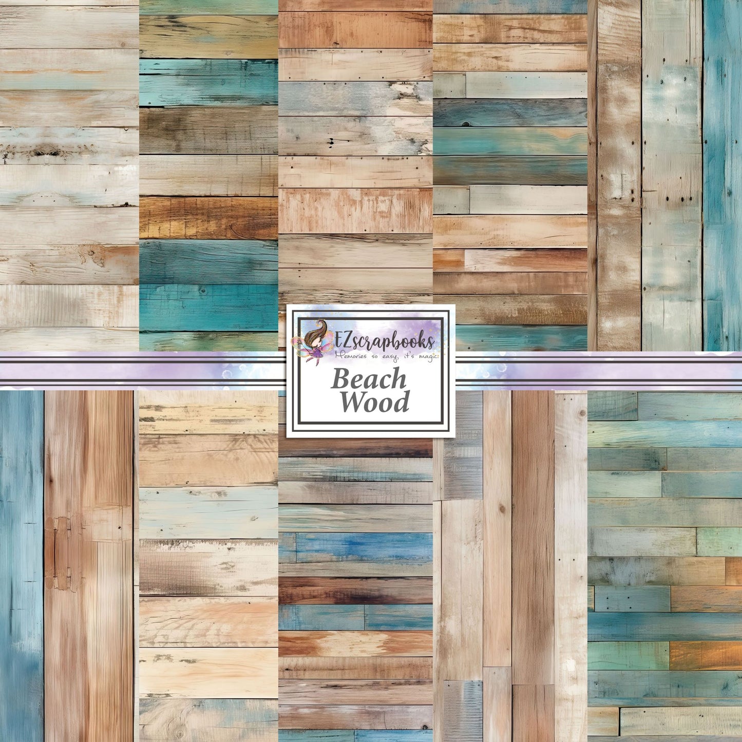 Beach Wood 12X12 Paper Pack - 8506