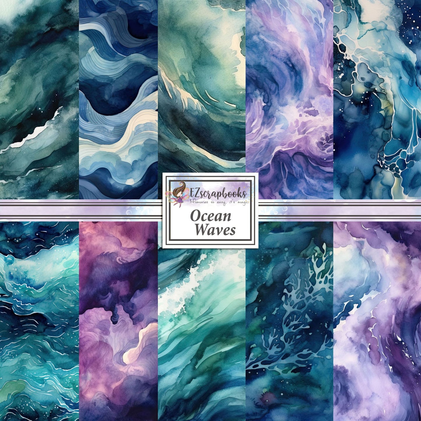 Ocean Waves - Paper Pack - 8482