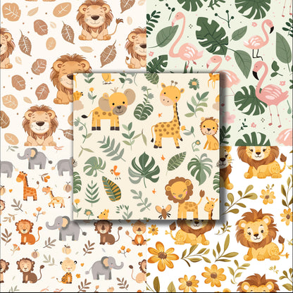 Safari Nursery - 12X12 Scrapbook Paper Pack - 8992