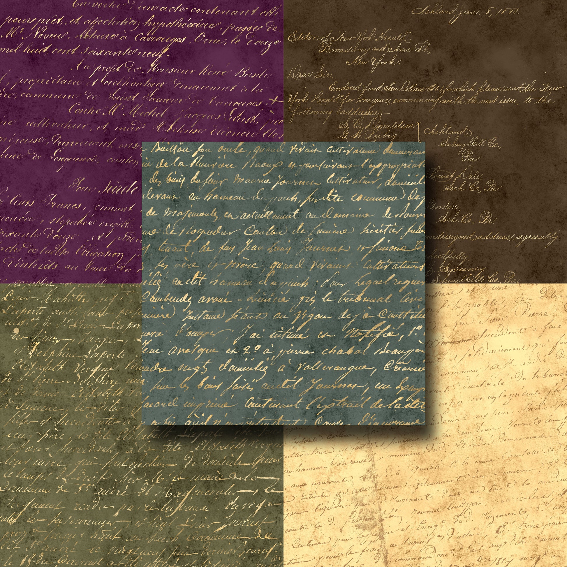 Antique Script - Paper Pack - 8422 – EZscrapbooks