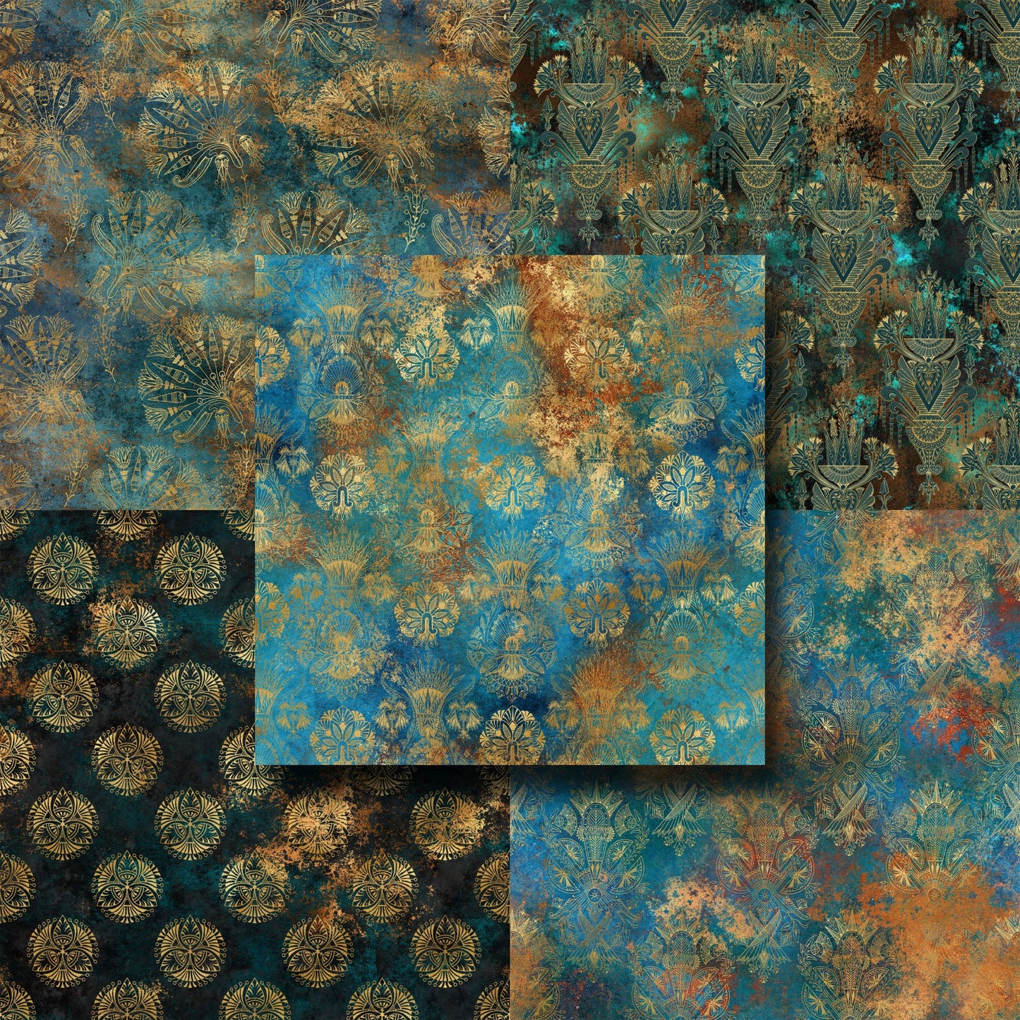 Deco Patina 12X12 Paper Pack - 8487