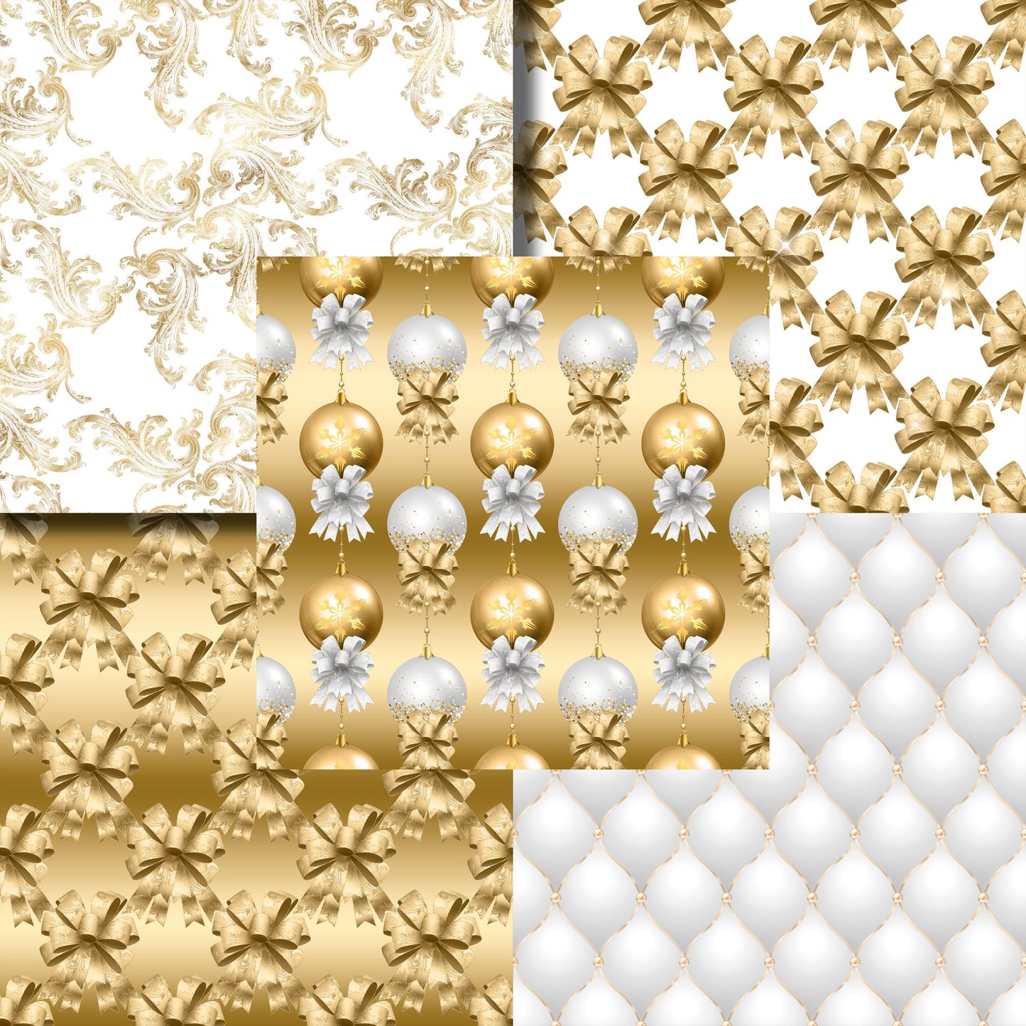 Gold Christmas 12X12 Paper Pack - 8616