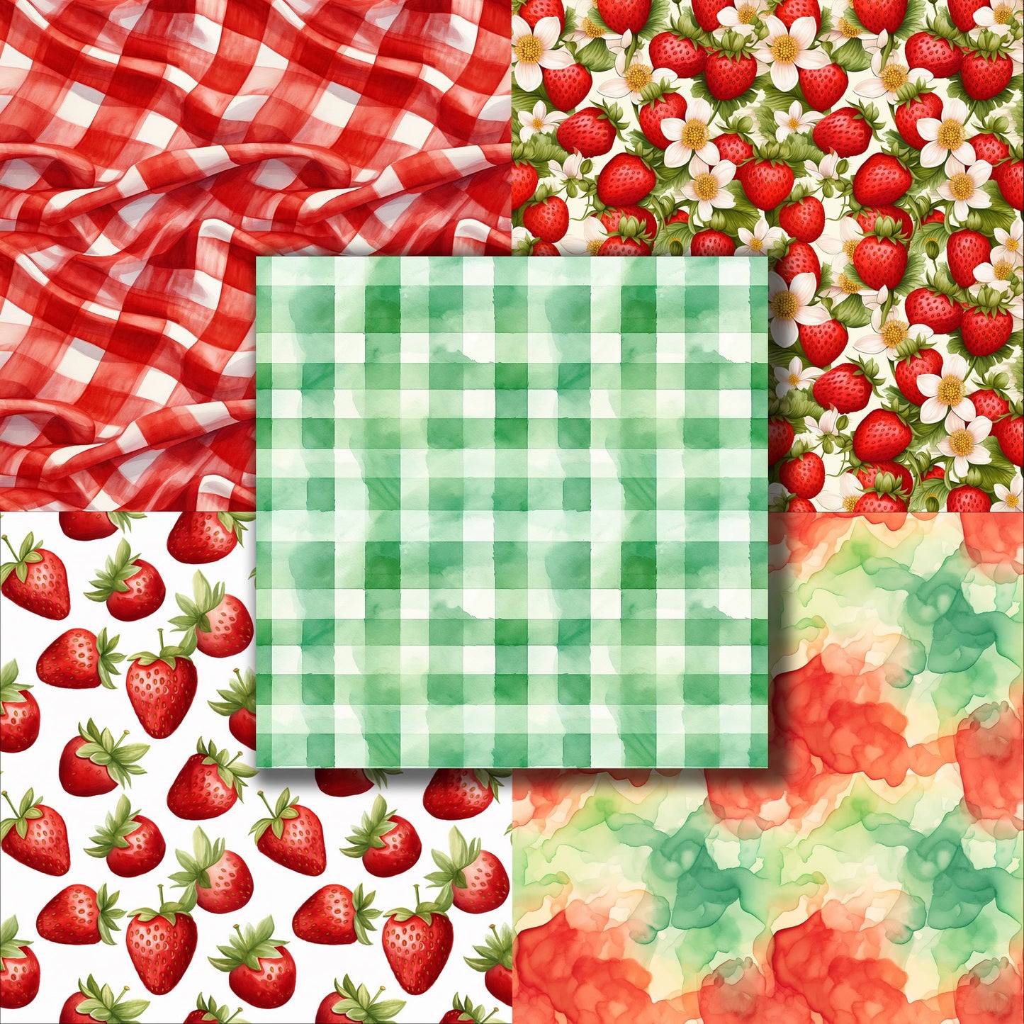 Strawberry Summer 12X12 Scrapbook Paper Pack - 8852
