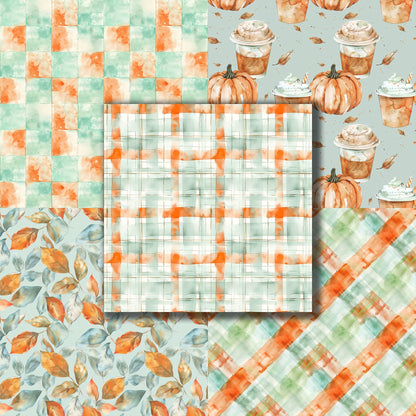 Pumpkin Latte - 12X12 Scrapbook Paper Pack - 8990