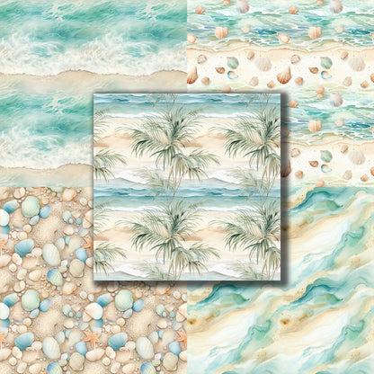 Cool Beaches - 12X12 Scrapbook Paper Pack - 8821