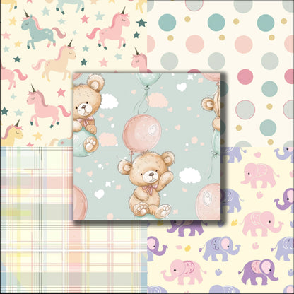 Pastel Newborn - 12X12 Scrapbook Paper Pack - 8991