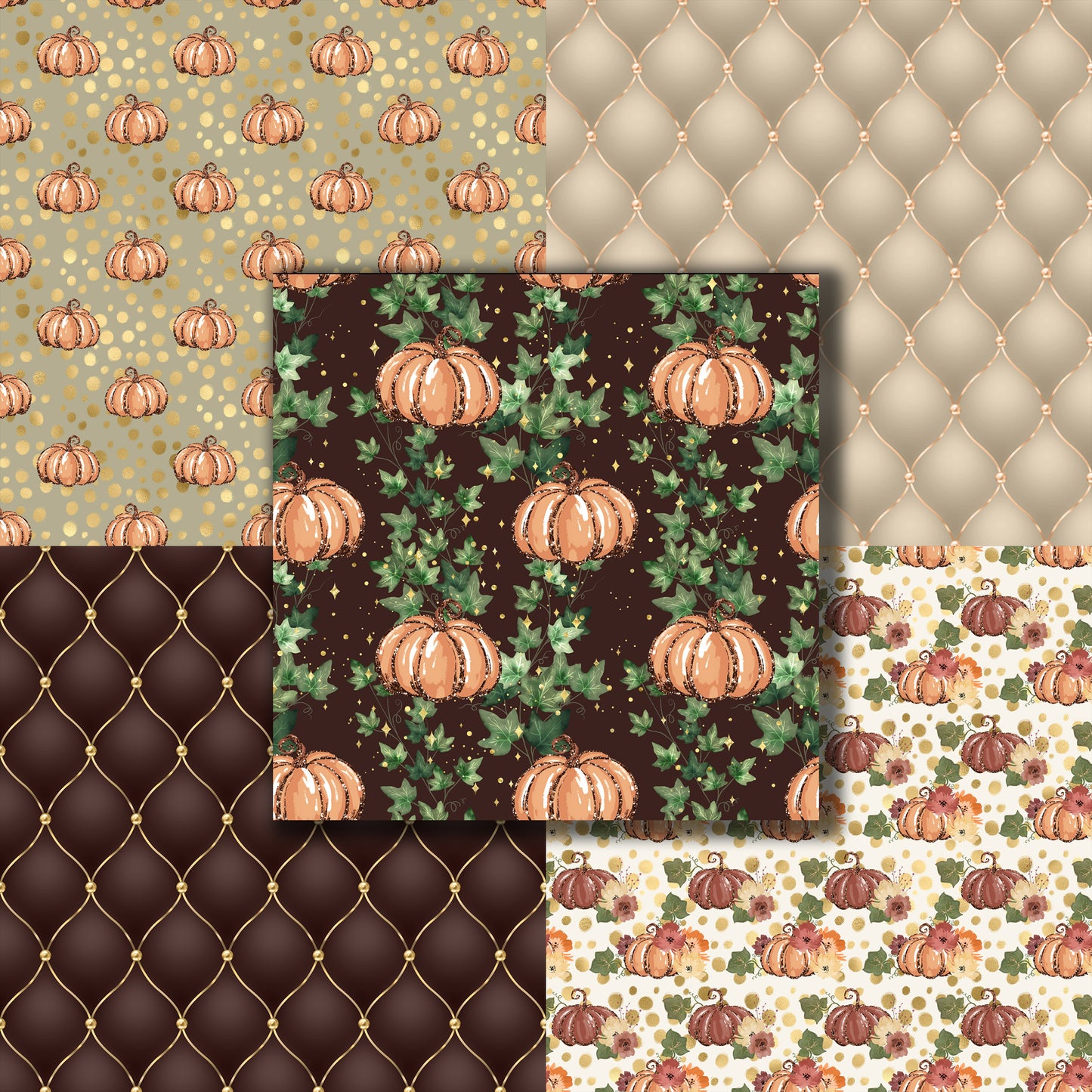 Pumpkin Sparkle - 12X12 Scrapbook Paper Pack - 8559