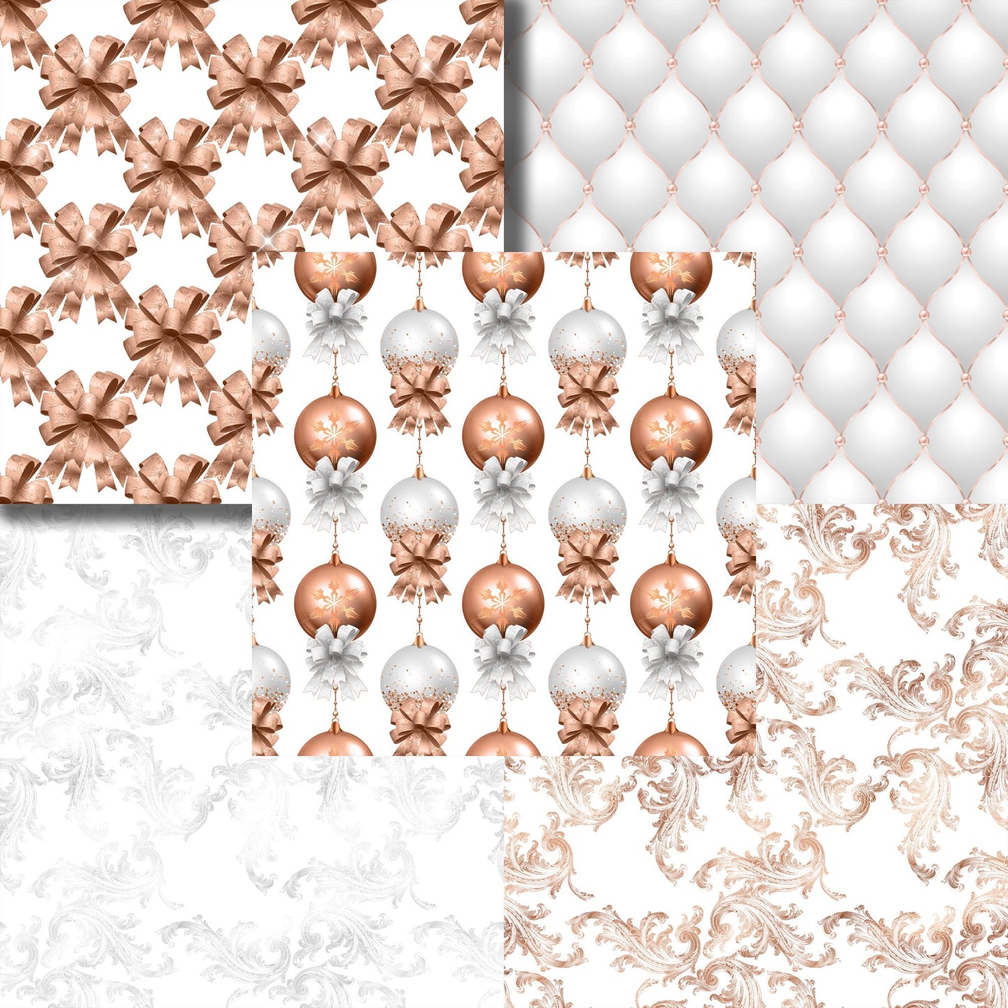 Rose Gold Christmas 12X12 Paper Pack - 8617