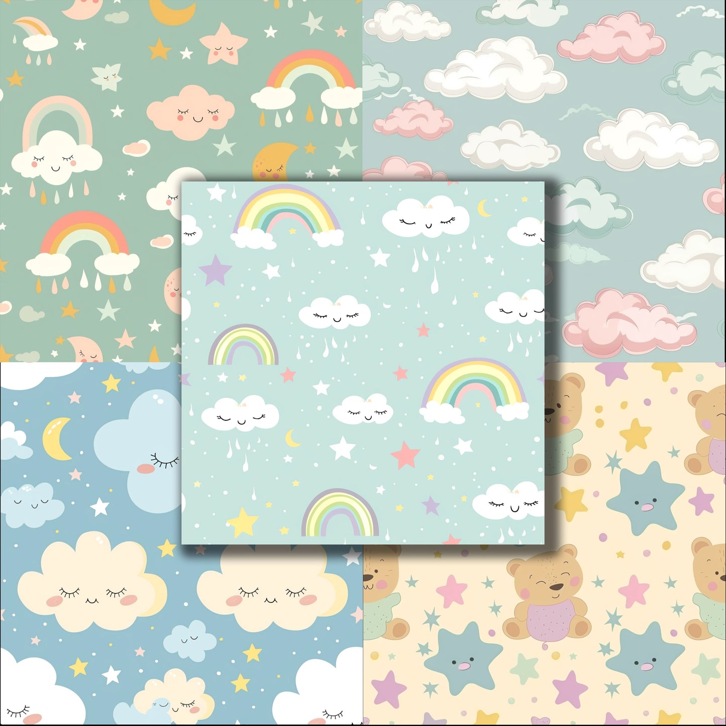 Pastel Newborn - 12X12 Scrapbook Paper Pack - 8991