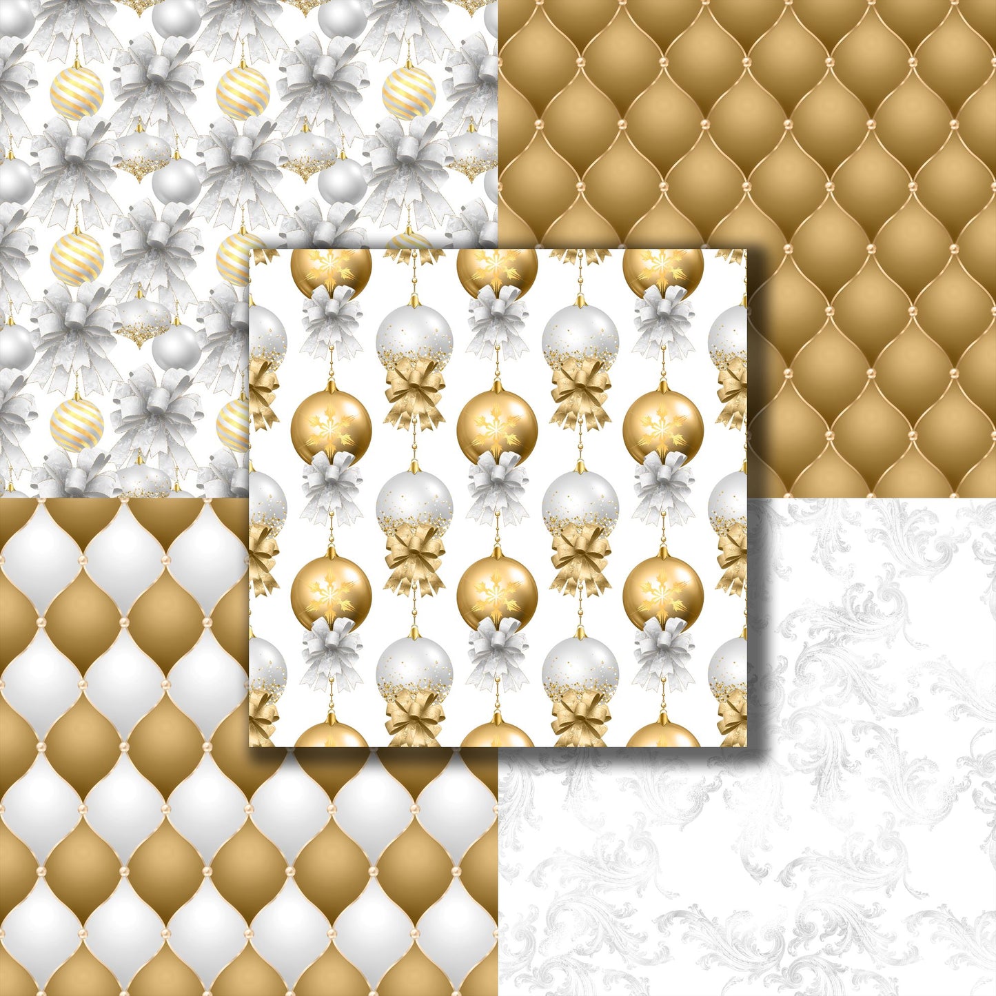 Gold Christmas 12X12 Paper Pack - 8616